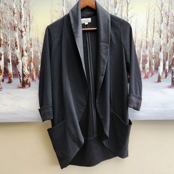 Aritzia Wilfred black Chevalier blazer jacket / 2 - Picture 2 of 6